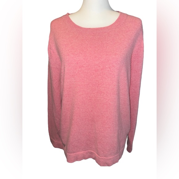 J. Crew Sweaters - J. Crew Teddie Women's Cotton Wool Blend sweater Sz XL heathered pink
